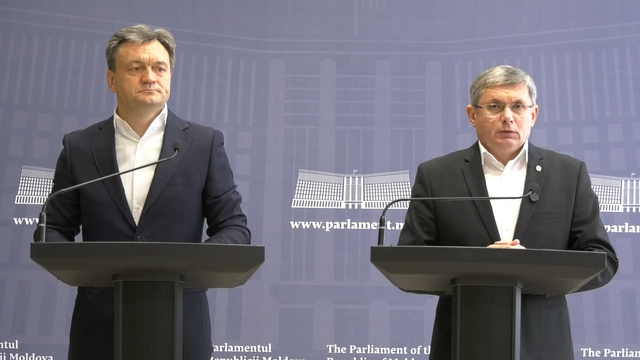 LIVE | Președintele Parlamentului, Igor Grosu, și premierul Dorin Recean susțin o conferință comună de presă