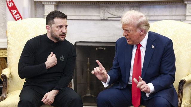 Donald Trump l-a îndemnat pe Volodimir Zelenski să accepte condițiile lui Vladimir Putin, altfel Rusia „ar putea distruge” Ucraina (FT) Donald Trump l-a îndemnat pe Volodimir Zelenski să accepte condițiile lui Vladimir Putin, altfel Rusia „ar putea distruge” Ucraina (FT)