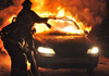 Un automobil a fost distrus în totalitate de flăcări la Vatra