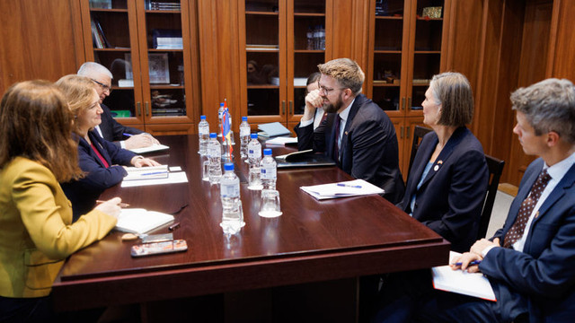 Întrevederea secretarului de stat al MAE Carolina Perebinos cu omologul norvegian, Eiving Vad Petersson

