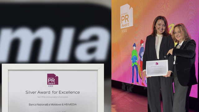 BNM câștigă premiul de argint pentru proiectul MIA, la Romanian PR Award
