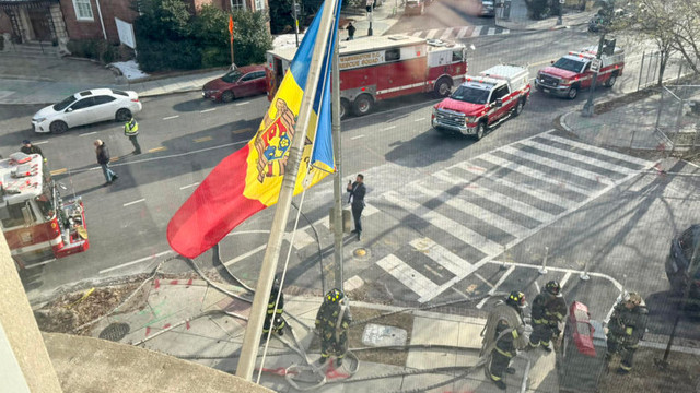 Incendiu la Ambasada R. Moldova  în SUA: Au intervenit pompierii
