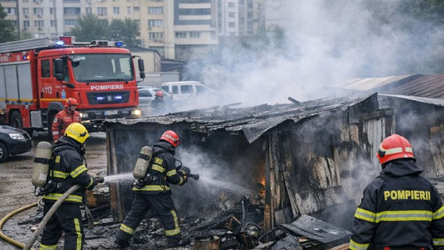 Un bărbat a suferit arsuri în urma unui incendiu produs într-o parcare din Chișinău
