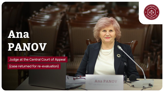 Judecătoarea de la Curtea de Apel Centru, Ana Panov, a promovat reevaluarea externă