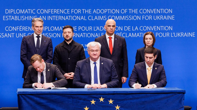 Republica Moldova a semnat Convenția privind instituirea Comisiei Internaționale de Reclamații pentru Ucraina