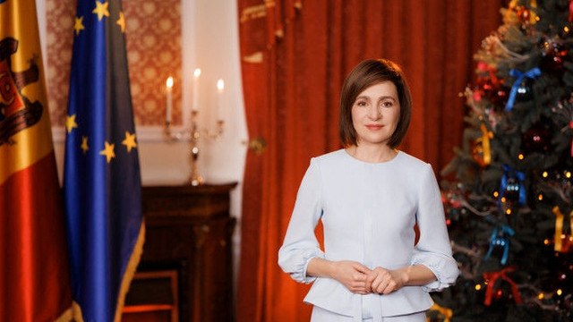 Maia Sandu, mesaj de Crăciun pe stil vechi: Să avem pace în suflet și oameni dragi aproape
