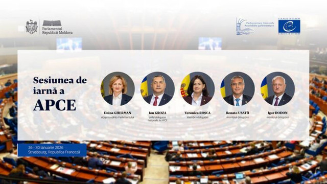 Delegația Parlamentului Republicii Moldova participă la sesiunea de iarnă a APCE. Maia Sandu va susține o adresare în cadrul reuniunii
