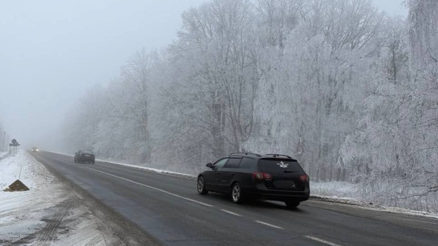 Circulație rutieră dificilă pe traseele M-1 și M-2, în zona localității Ulmu

