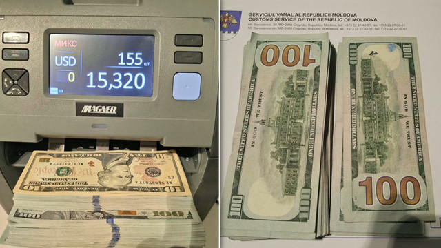 Mii de dolari și euro nedeclarați au fost ridicați de vameși la Aeroportul Chișinău
