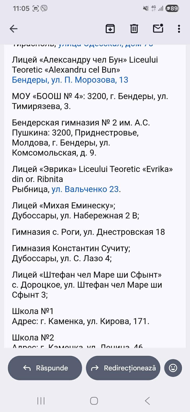 DOC | Mai multe licee cu predare în limba română din regiunea transnistreană au primit amenințări: „Elevii sunt gata să atace școlile” 