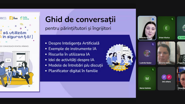 Sute de cadre didactice și directori de școli, instruiți în utilizarea sigură a inteligenței artificiale