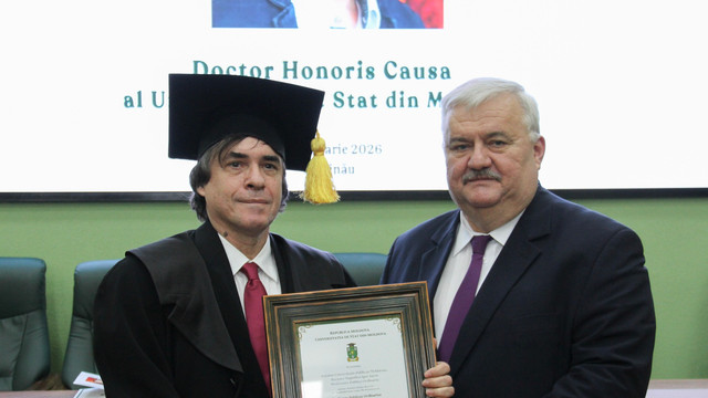 Scriitorul Mircea Cărtărescu a primit titlul de Doctor Honoris Causa al USM (FOTO)
