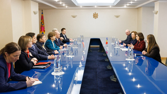 Maia Sandu a discutat despre consolidarea rezilienței Republicii Moldova cu o delegație de senatori ai SUA