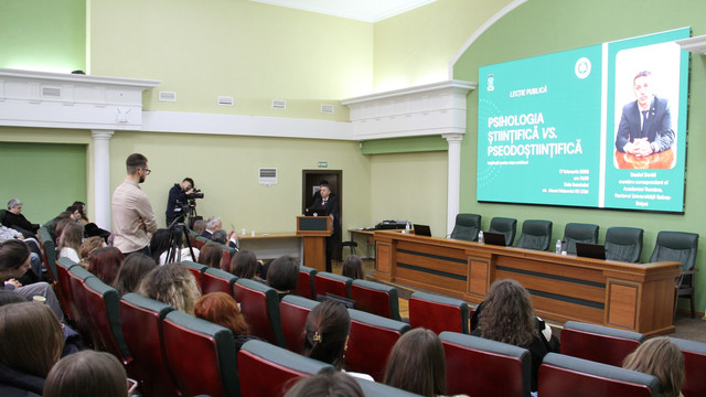 „Între știință și pseudoștiință – cum distingem adevărul în psihologie?”. Lecție deschisă susținută de academicianul român Daniel David, la USM