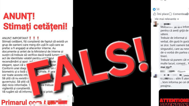 Poliția dezminte informațiile despre presupuse persoane care se dau drept angajați ai MAI și solicită date personale
