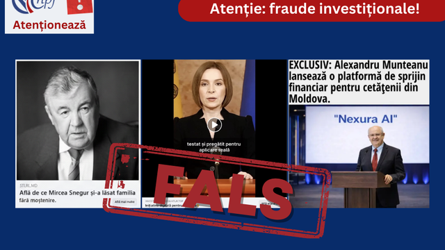 Autoritățile avertizează asupra unor platforme false de investiții promovate online: escrocii folosesc imaginea unor instituții media și a unor personalități publice