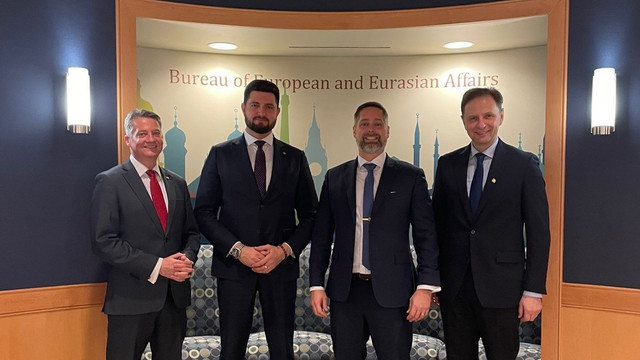 Cooperare accelerată pentru linia Strășeni–Gutinaș și modernizarea sistemului energetic, discutate la Washington de ministrul Dorin Junghietu cu oficiali americani