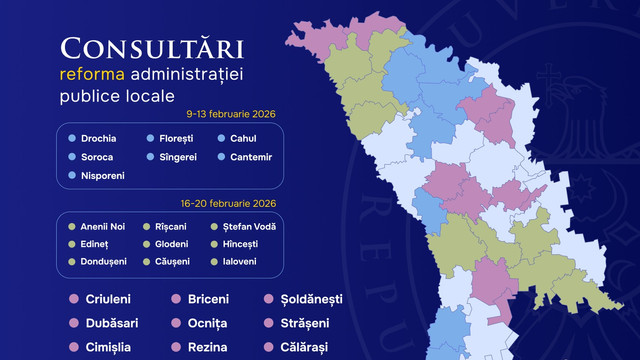 Reforma administrației publice locale a fost consultată deja în 26 de raioane ale Republicii Moldova

