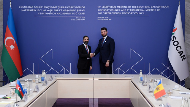 Securitatea energetică regională, tariful unificat și extinderea cooperării, discutate de Dorin Junghietu la Baku, la reuniunea Consiliului Consultativ al Coridorului Sudic de Gaze

