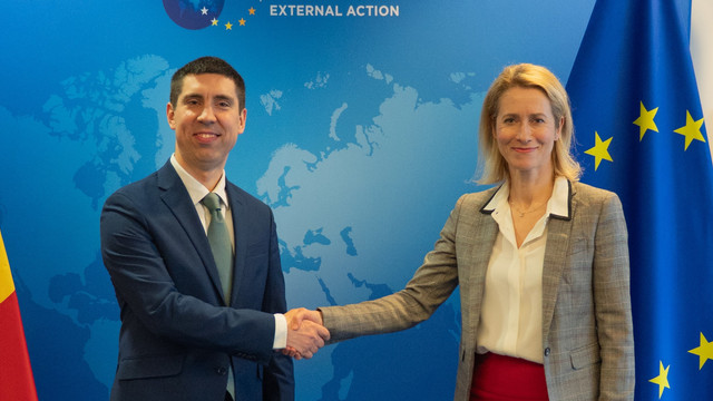 Ministrul Mihai Popșoi, în dialog cu șefa diplomației UE, Kaja Kallas: „Sprijinul UE contribuie la menținerea ritmului procesului de integrare” (FOTO)