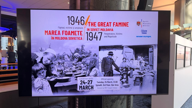 Galerie  FOTO |  „Marea Foamete în Moldova Sovietică, 1946–1947: Făptași, Victime și Amploare” în Parlamentul European


