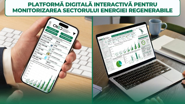 Platformă digitală interactivă pentru monitorizarea sectorului energiei regenerabile, lansată de CNED


