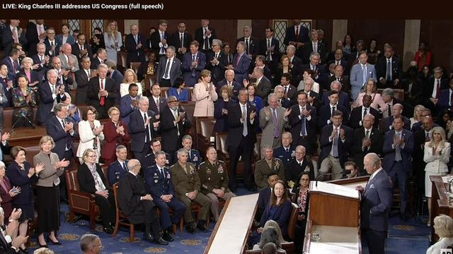 Ambasadorul R. Moldova în SUA a participat la discursul Regelui Charles III în Congresul american (Video)