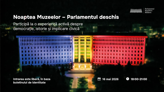 Parlamentul își deschide ușile pentru public în cadrul Nopții Muzeelor