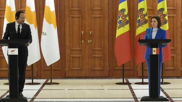 LIVE | Declarații de presă susținute de Președinta Republicii Moldova, Maia Sandu, și Președintele Republicii Cipru, Nikos Christodoulides