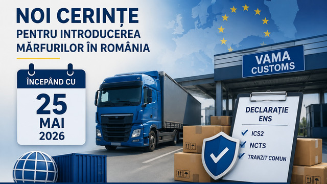 Din 25 mai intră în vigoare noi cerințe privind introducerea mărfurilor în România