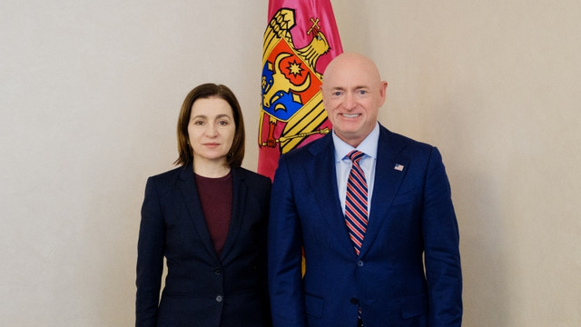 Maia Sandu s-a întâlnit cu senatorul american Mark Kelly. Întrevederea a reafirmat soliditatea parteneriatului moldo-american