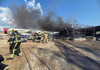 FOTO | Incendiu la un depozit cu materiale de construcții din Chișinău. Pompierii au intervenit cu forțe sporite
