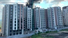 Explozie într-un bloc în construcție din Durlești. Patru echipaje de pompieri și salvatori au intervenit 