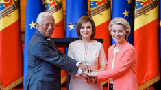LIVE | Conferința de presă comună susținută de președintele Consiliului European, António Costa, președinta Comisiei Europene, Ursula von der Leyen, și președinta R. Moldova, Maia Sandu