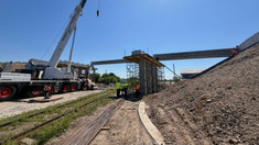 FOTO | Lucrările la podul și pasajul de pe centura Bălți se apropie de finalizare


