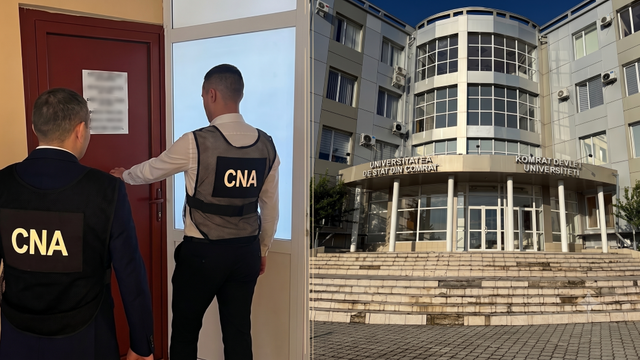 Doi decani ai Universității de Stat din Comrat, reținuți de CNA într-o cauză penală de corupție. Rectorul instituției este cercetat în stare de libertate
