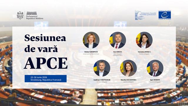 Delegația Parlamentului Republicii Moldova participă la sesiunea de primăvară a APCE. Subiectele incluse pe agenda sesiunii
