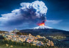 Zboruri suspendate pe aeroportul din Catania din cauza erupției vulcanului Etna