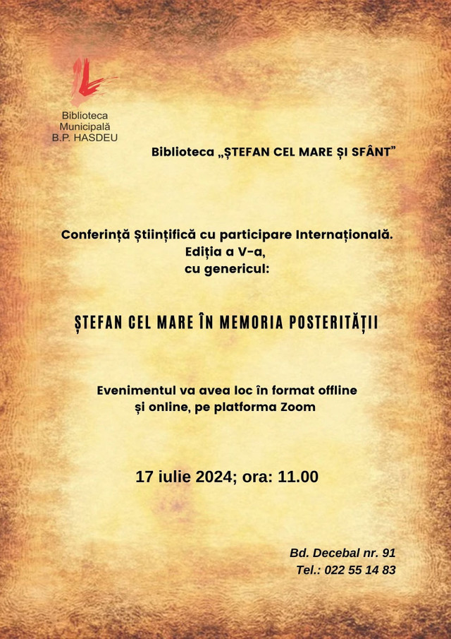 Ștefan cel Mare și Sfânt - un model pentru tinerele generații, ideea centrală a unei conferințe științifice desfășurate la Chișinău (Foto)

