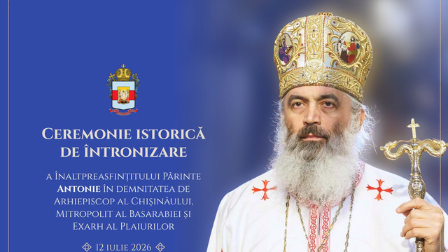 Mitropolia Basarabiei invită credincioșii la ceremonia de întronizare a noului Mitropolit, IPS Antonie